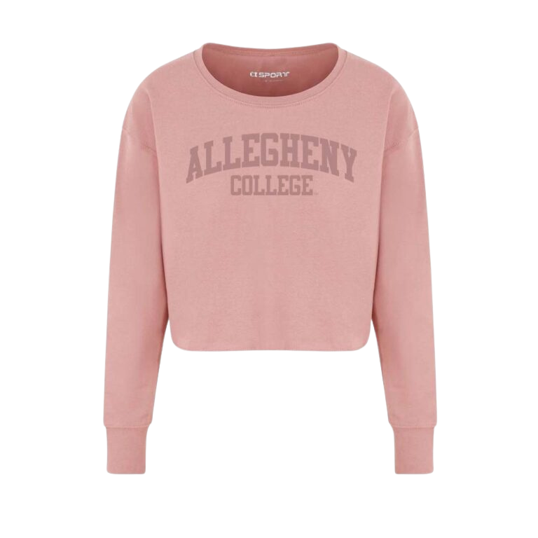 Pink Crop Crewneck