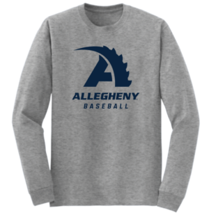 Gray Baseball Long Sleeve T-shirt