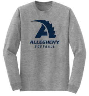 Gray Softball Long Sleeve T-shirt