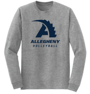 Gray Volleyball Long Sleeve T-shirt