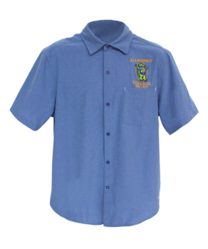 Product image for Tommy Bahama Blue Vintage Gator Short Sleeve Shirt