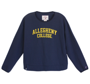 Navy Quilted Crewneck