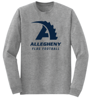 Gray Football Long Sleeve T-shirt