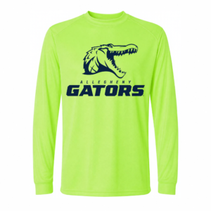 Lime Navy Gator Performance Long Sleeve